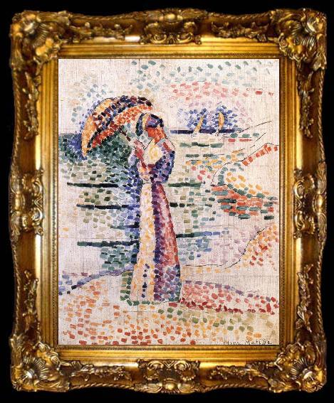 framed  Henri Matisse Woman holding umbrella, ta009-2